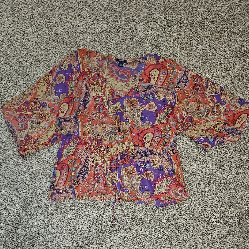 Chaps Multicolor Paisley Blouse